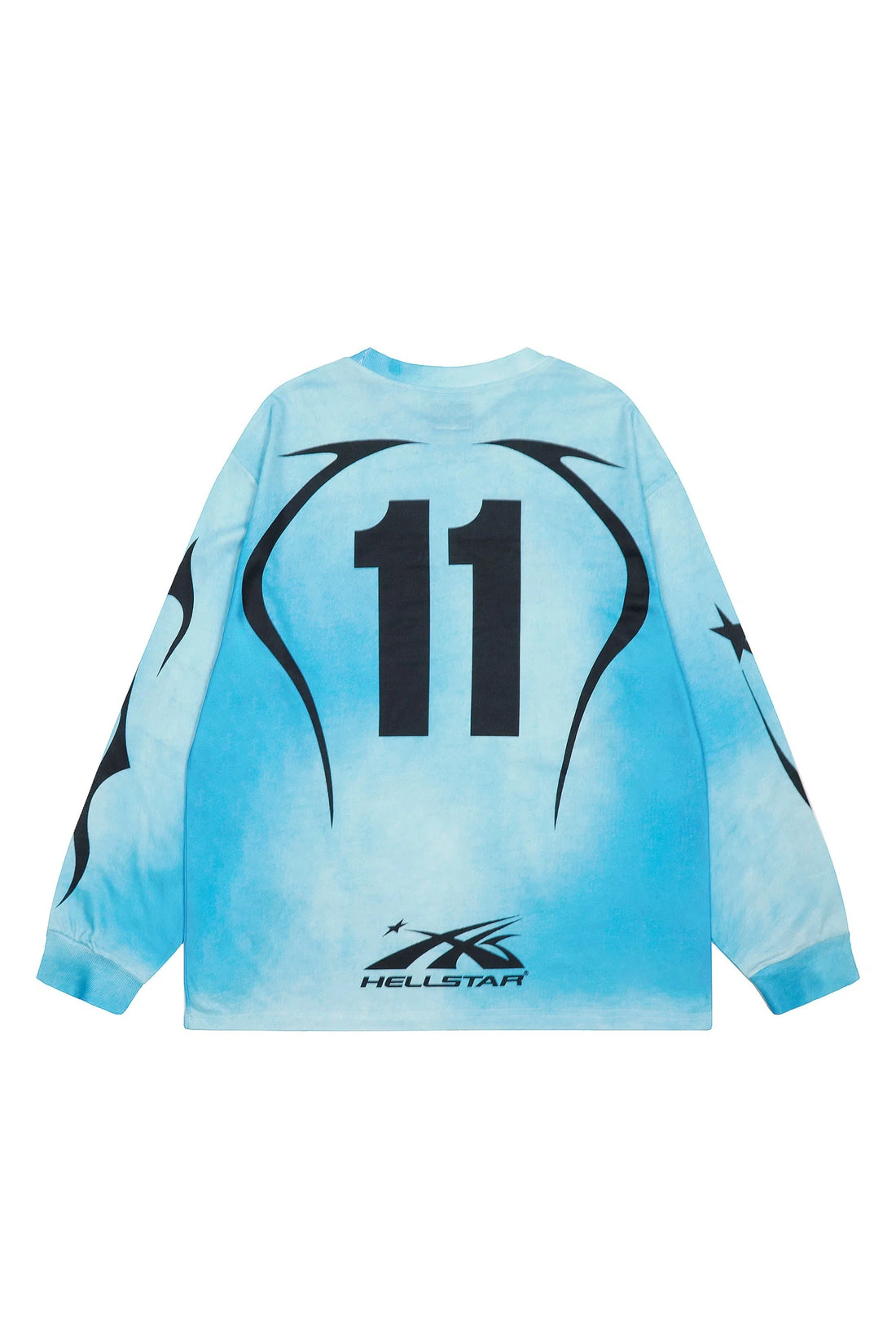 No.11 badge blue long sleeved shirt