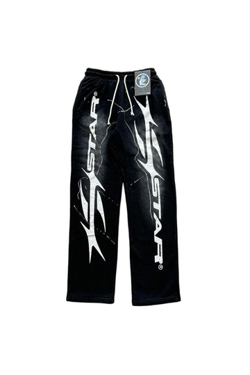 Hellstar Flame Flare Black Sweatpants