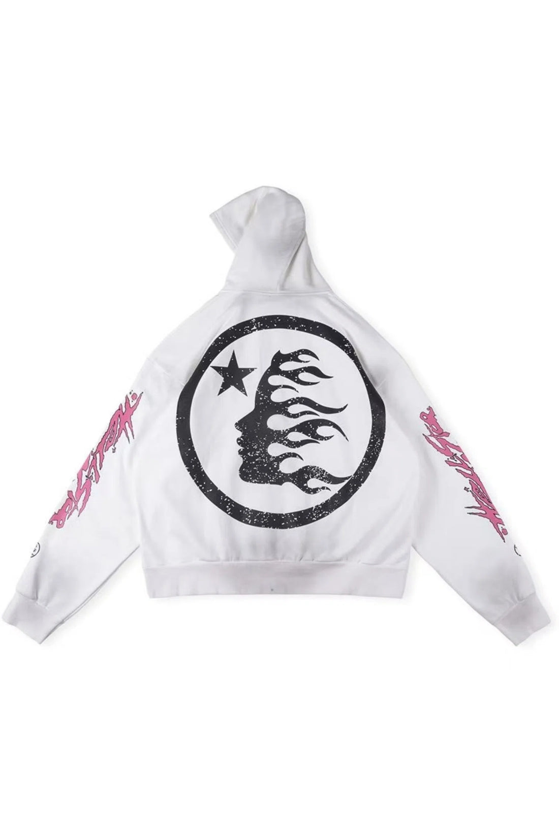 Explosion logo white hooded sweatshirt