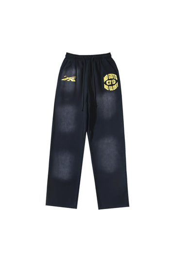 Hellstar Studios logo washed casual sports pants black