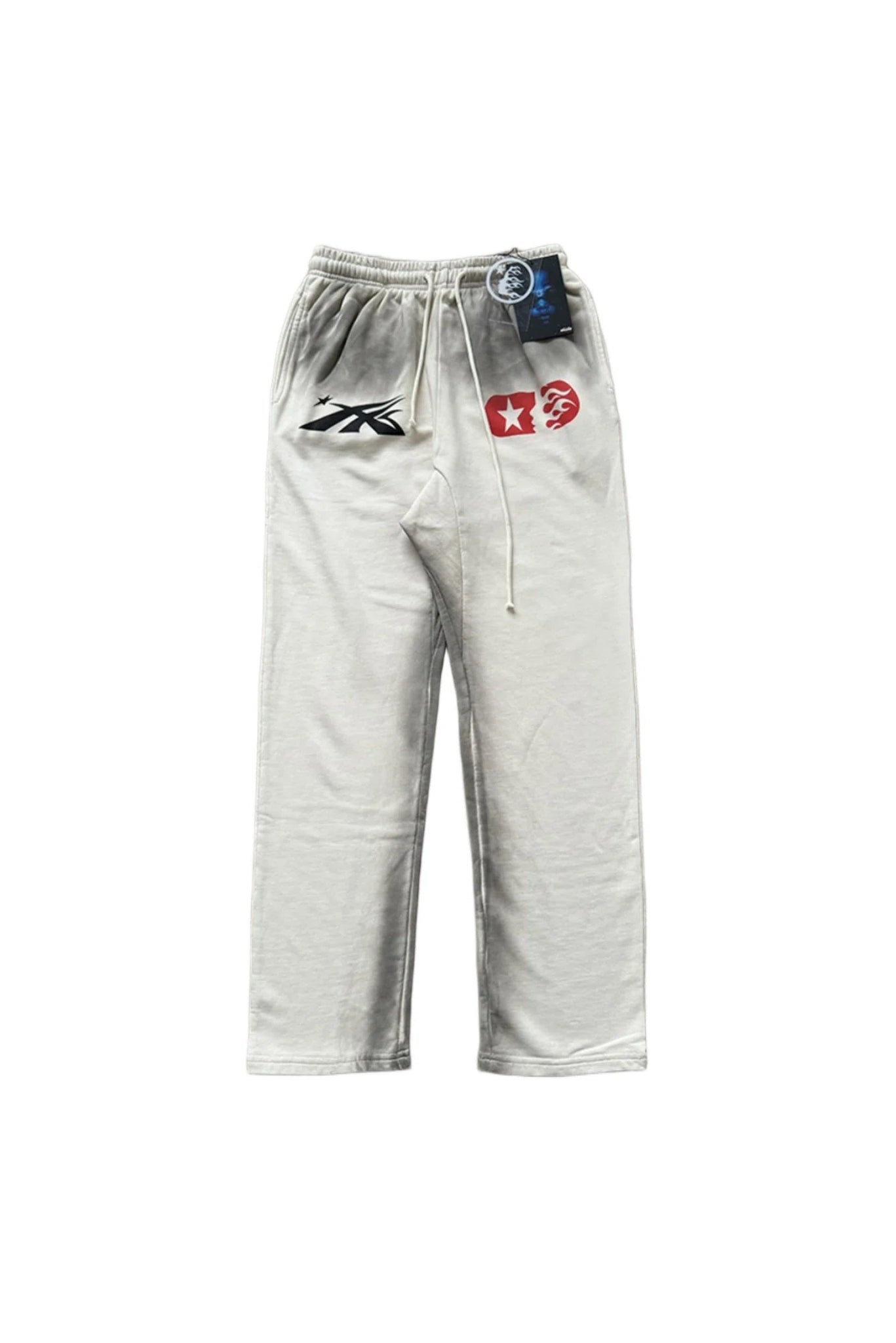 Hellstar Studios logo Skeleton casual sports pants white