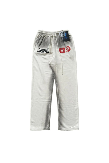 Hellstar Studios logo Skeleton casual sports pants white
