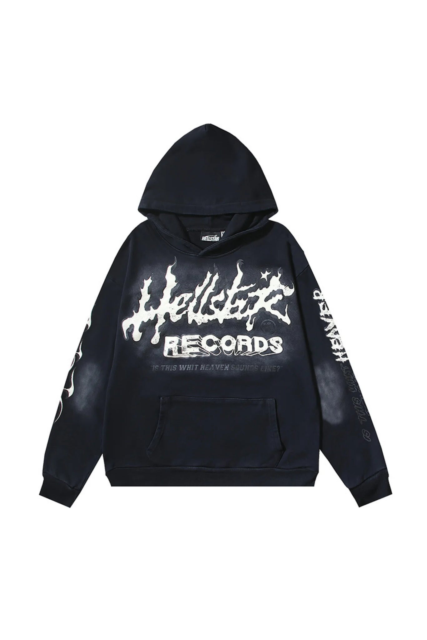 Portrait badge, black hoodie