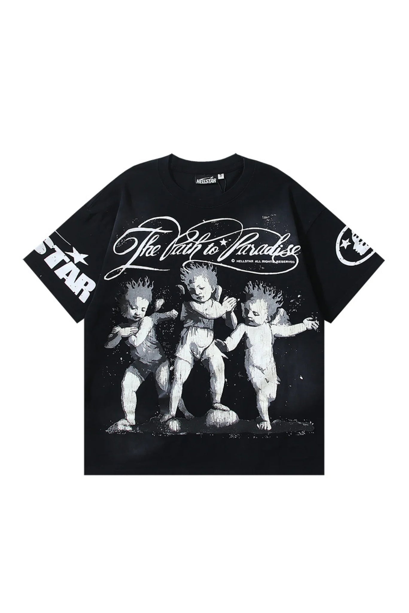 Dark Series: Little Angel Printed Black T-shirt