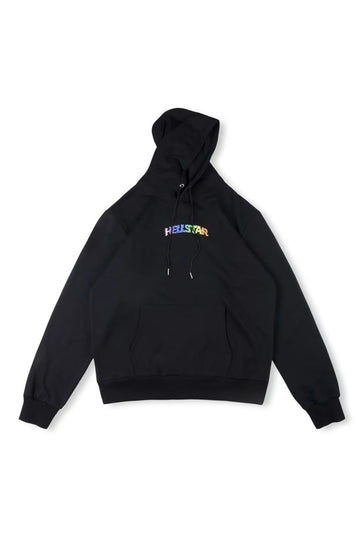Colored black hoodie with letters