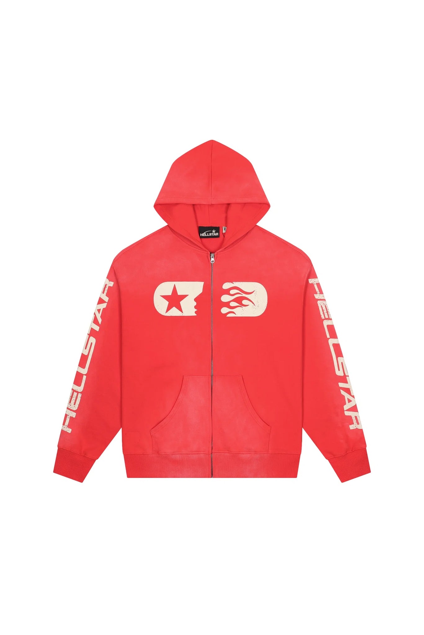 Red Hellstar Pullover Hoodie