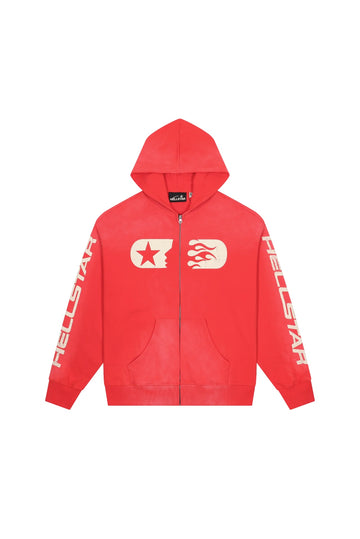 Red Hellstar Pullover Hoodie